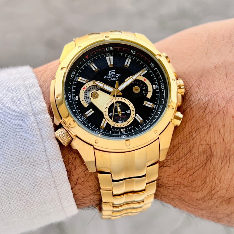 Casio Premium Edifice EF 535 GOLD First quality watch yasstore