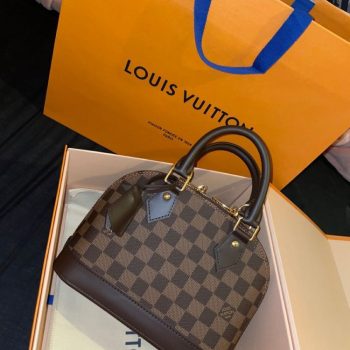 LOUIS VUITTON LEATHER ALMA HAND BAG WITH OG BOX Handbags 1