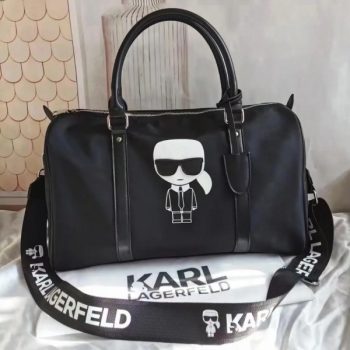 KARL LAGERFELD Premium Duffle Messenger Bag With Dust Bag