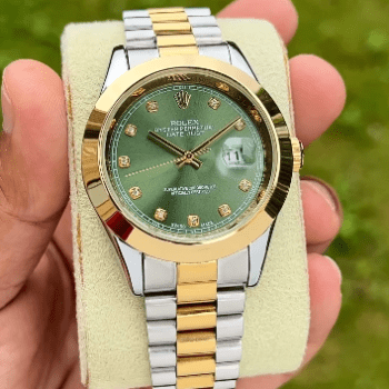 Rolex Silver Gold DateJust Men Watch