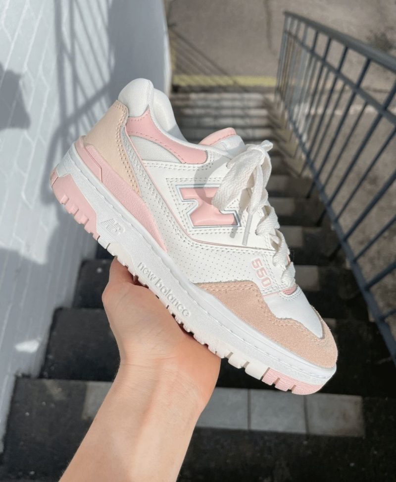 New Balance 550 pink white Women Shoes