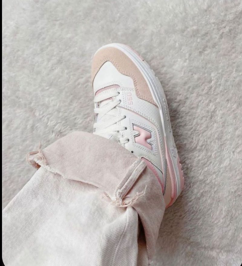 New Balance 550 pink white Women Shoes