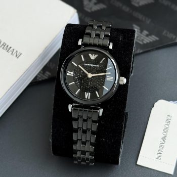Emporio Armani Ladies Black Ceramic Watch – 7AAA Japanese Quality | First Quality Watch India