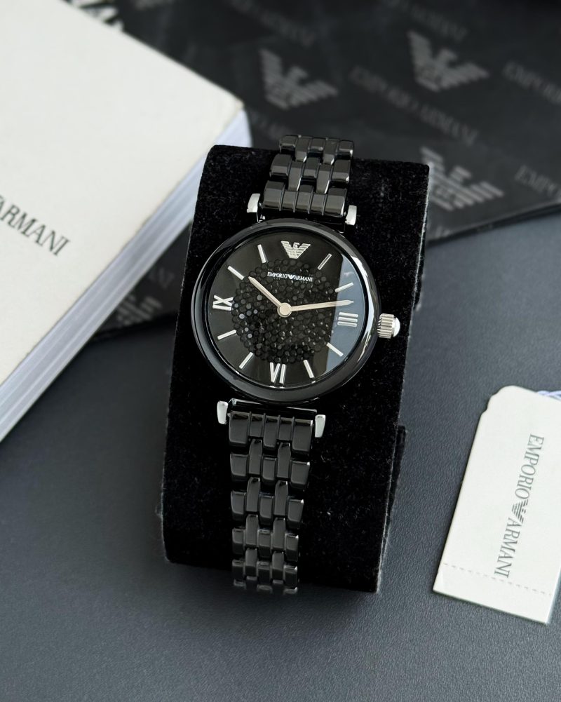 Emporio Armani Ladies Black Ceramic Watch – 7AAA Japanese Quality | First Quality Watch India