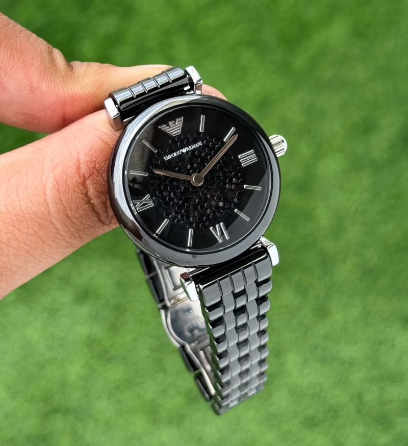 Emporio Armani Ladies Black Ceramic Watch – 7AAA Japanese Quality | First Quality Watch India