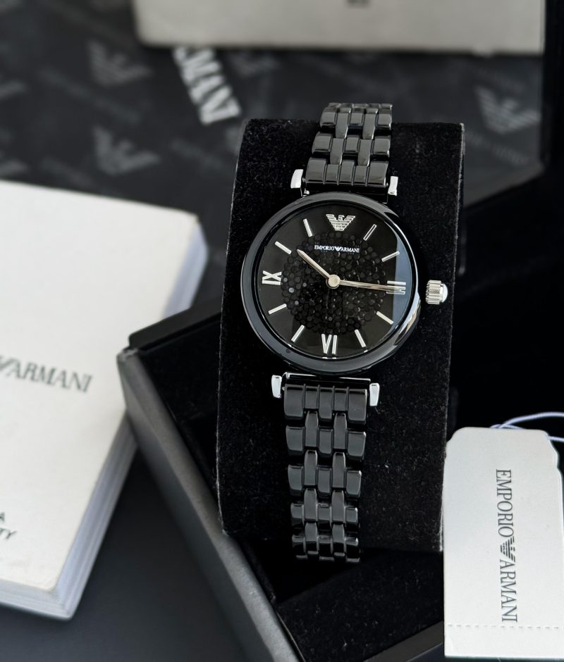 Emporio Armani Ladies Black Ceramic Watch – 7AAA Japanese Quality | First Quality Watch India